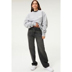 Good American 90's Loose Jeans in Washed Black 4/27